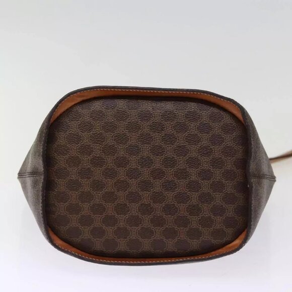 CELINE Macadam Canvas Shoulder Bag PVC Brown Auth - Picture 11 of 15